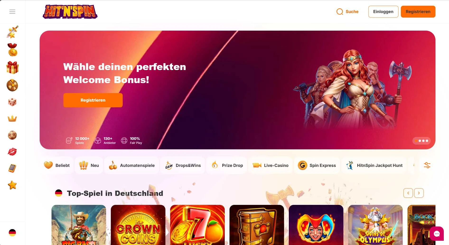 HitnSpin Casino Screen